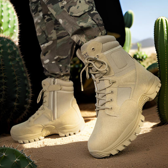 Herren Militärische Einsatzstiefel mit rutschfester Sohle und atmungsaktivem Obermaterial