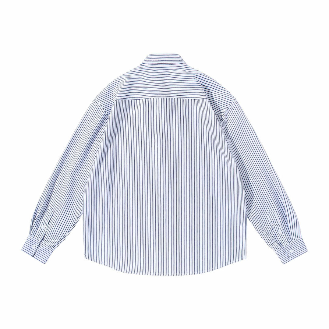 Damen Gestreiftes Oversize-Hemd im Oxford-Style mit Button-Down-Kragen und Brusttasche Shop Nory