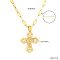 Damen Halskette mit Kreuz-Anhänger und funkelnden Zirkonia Shop Nory