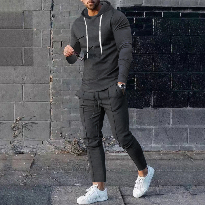Herren nan zweiteiliges Kapuzen-Lounge-Set mit schmal geschnittenem Kapuzenpullover und tapered Jogginghose Shop Nory
