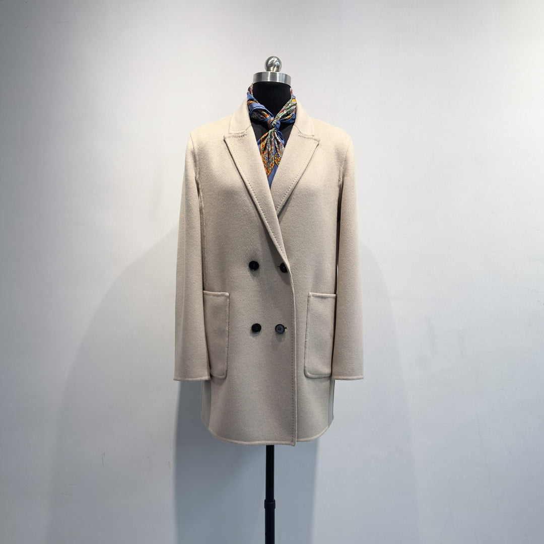 Damen Cozy Doppelreiher Texturierter Blazer Shop Nory
