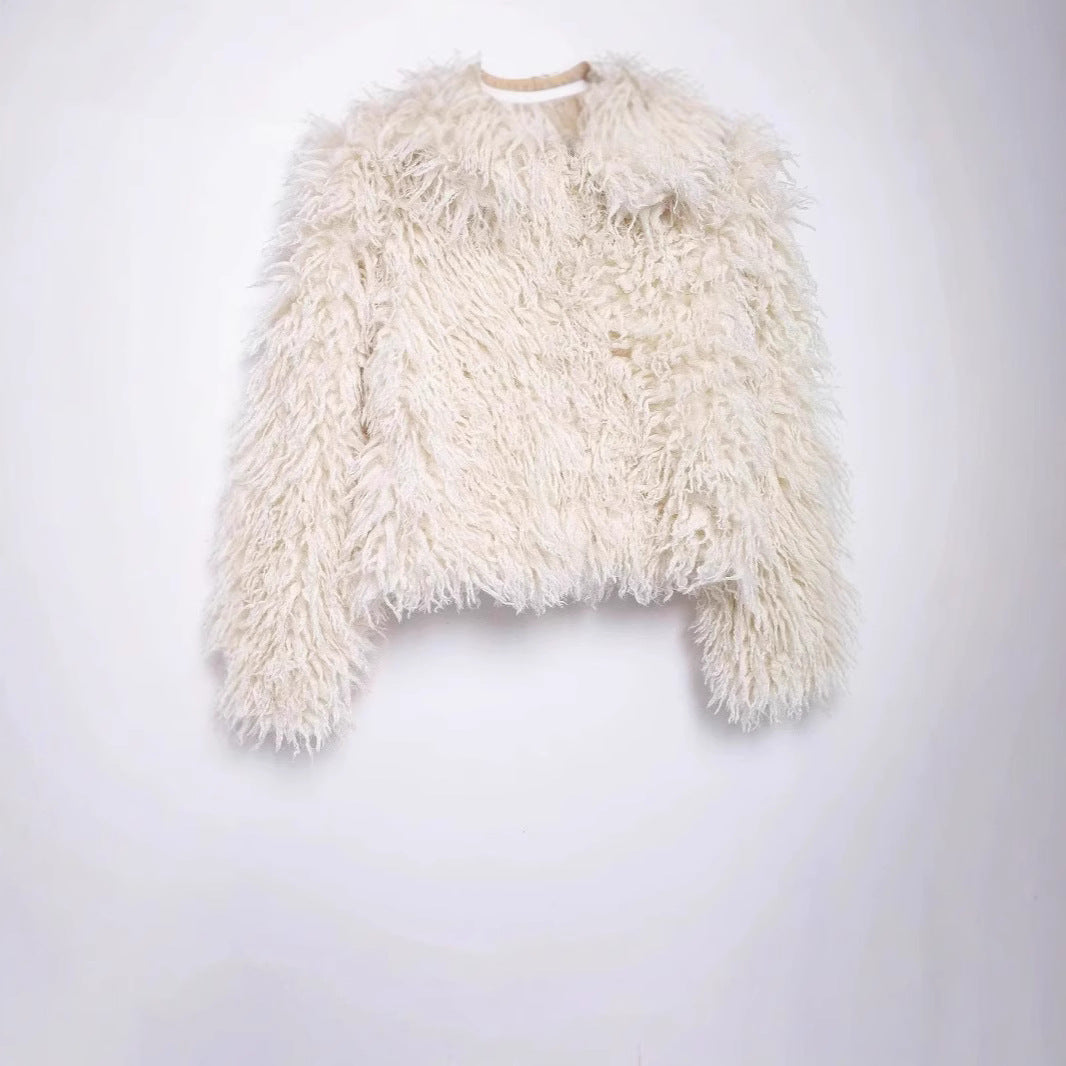 Damen Kurzjacke aus hochflorigem Kunstpelz im Shaggy‑Look Shop Nory