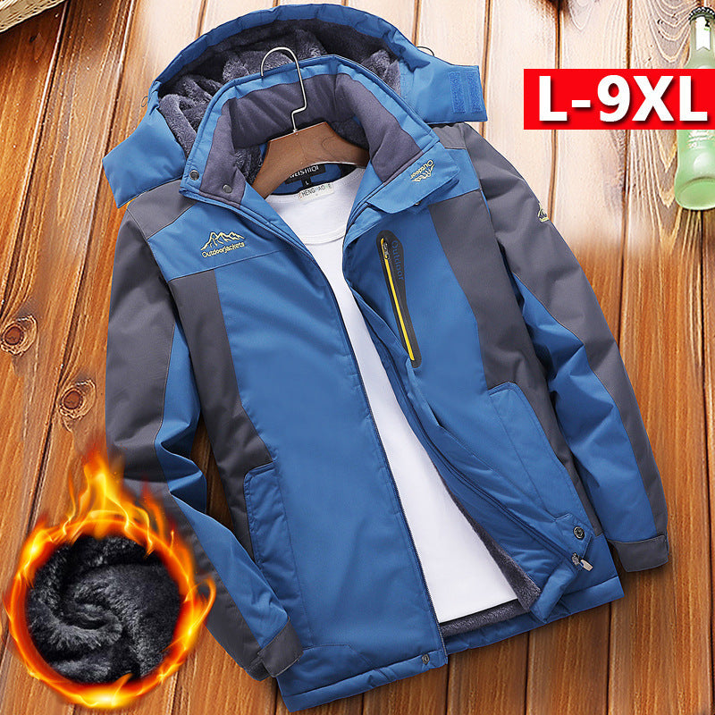 Herren gefütterter Winter‑Outdoorparka mit Teddyfleece‑Innenlage, Kapuze und wasserabweisender Shell Shop Nory