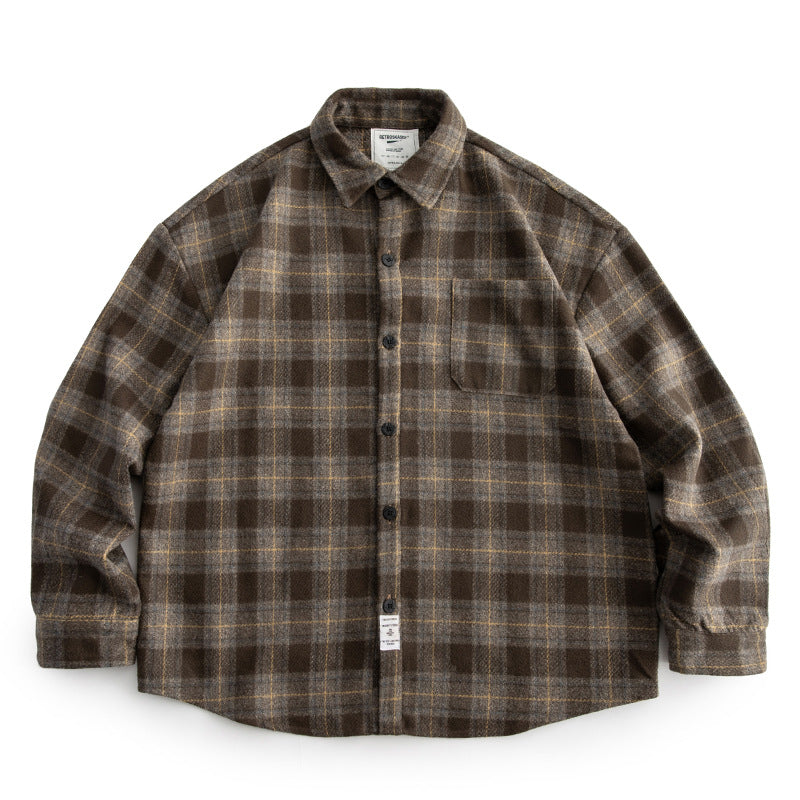 Herren Kariertes Overshirt‑Hemdjacke im Boxy‑Relaxed‑Schnitt Shop Nory