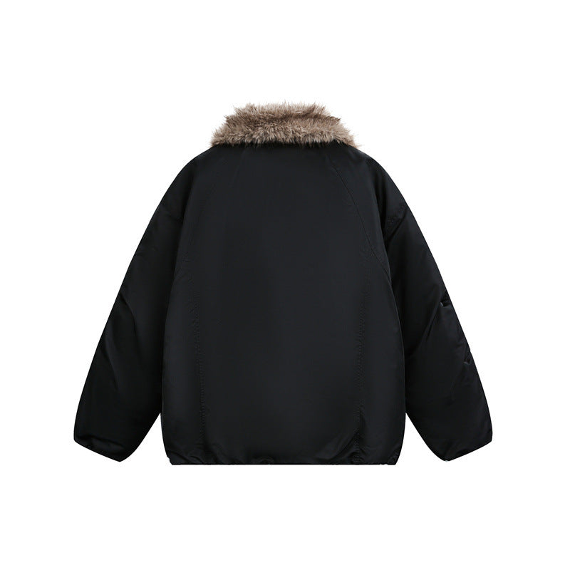 Herren Daunenjacke mit kuscheliger Kunstpelz-Innenfütterung und Kapuze Shop Nory