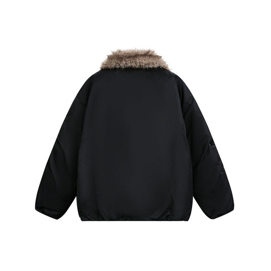 Herren Daunenjacke mit kuscheliger Kunstpelz-Innenfütterung und Kapuze Shop Nory