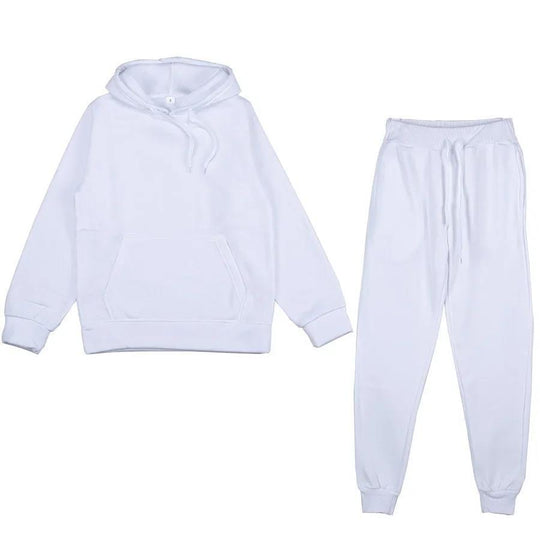 Unisex weiches Lounge-Set mit Oversize-Hoodie, taillenhoher Jogginghose und geripptem Knöchelabschluss Shop Nory