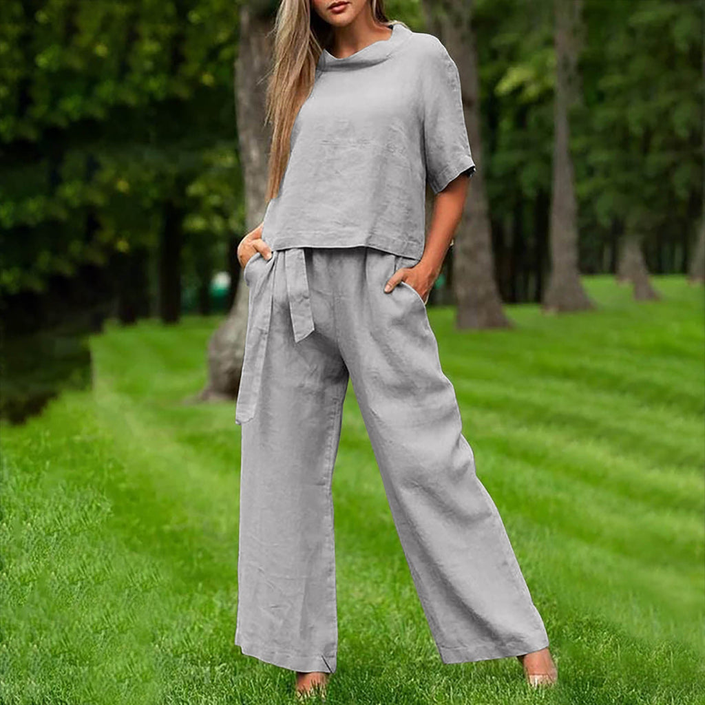 Damen lässiger Zweiteiler im minimalistischen Design Shopnory