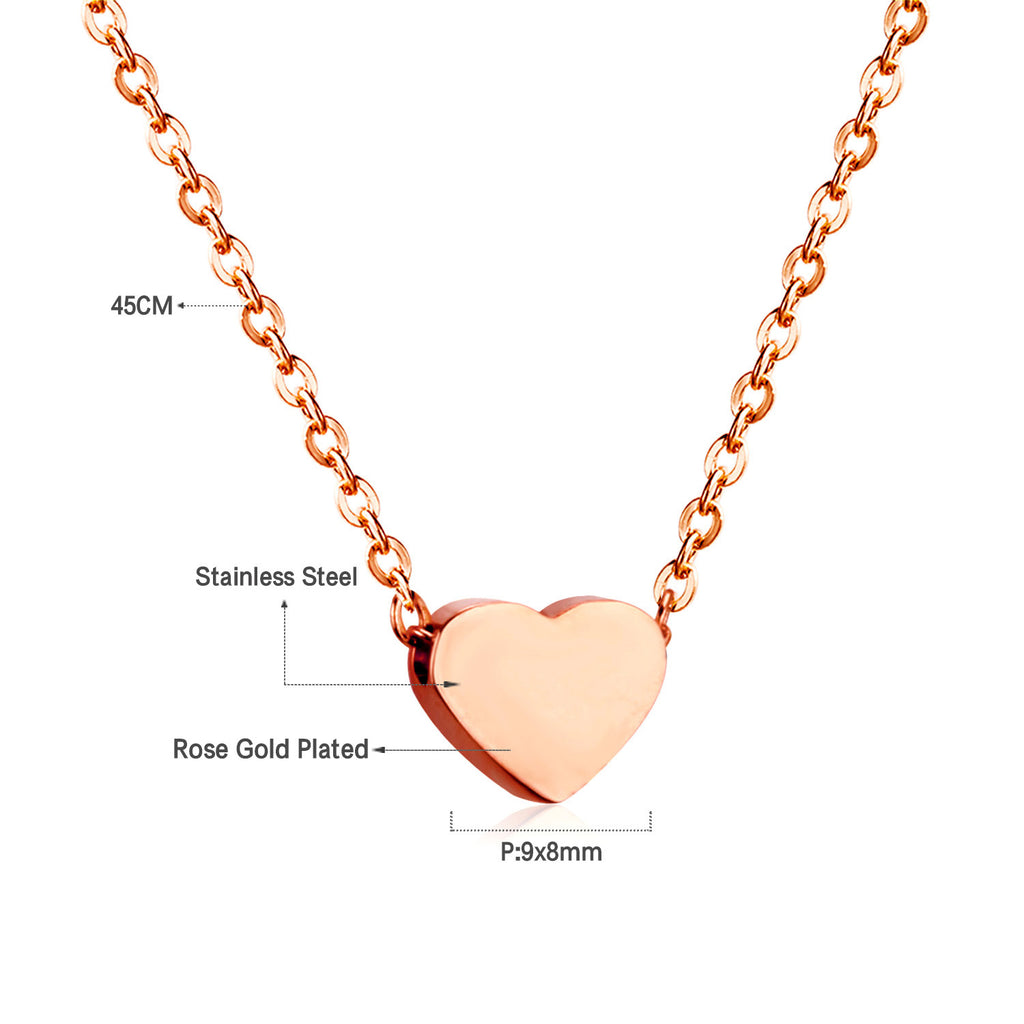 Damen Halskette mit herzförmigem Anhänger aus hochwertigem Edelstahl und antiallergischen Eigenschaften Shop Nory