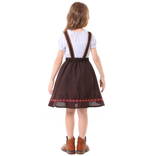 Damen nan traditionelles Mädchen-Dirndlkleid mit Schürze und dekorativen Stickereien Shop Nory