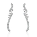 Damen Ohrstecker im eleganten geschwungenen Design mit funkelndem Zirkonia-Besatz Shop Nory