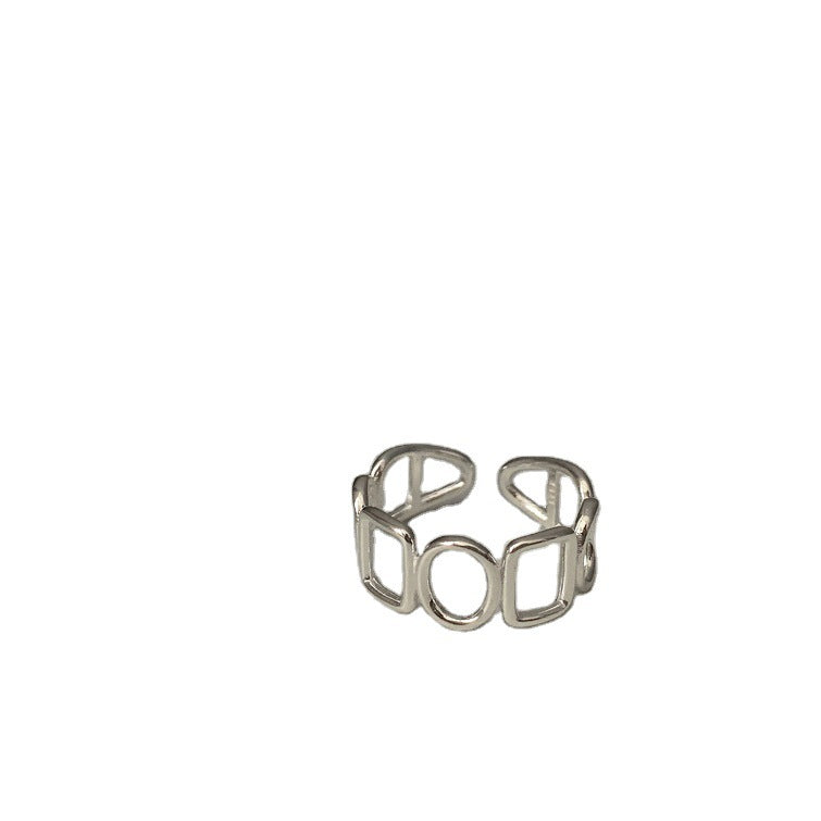 Damen Offener Ring mit modernem Rechteckdesign Shop Nory