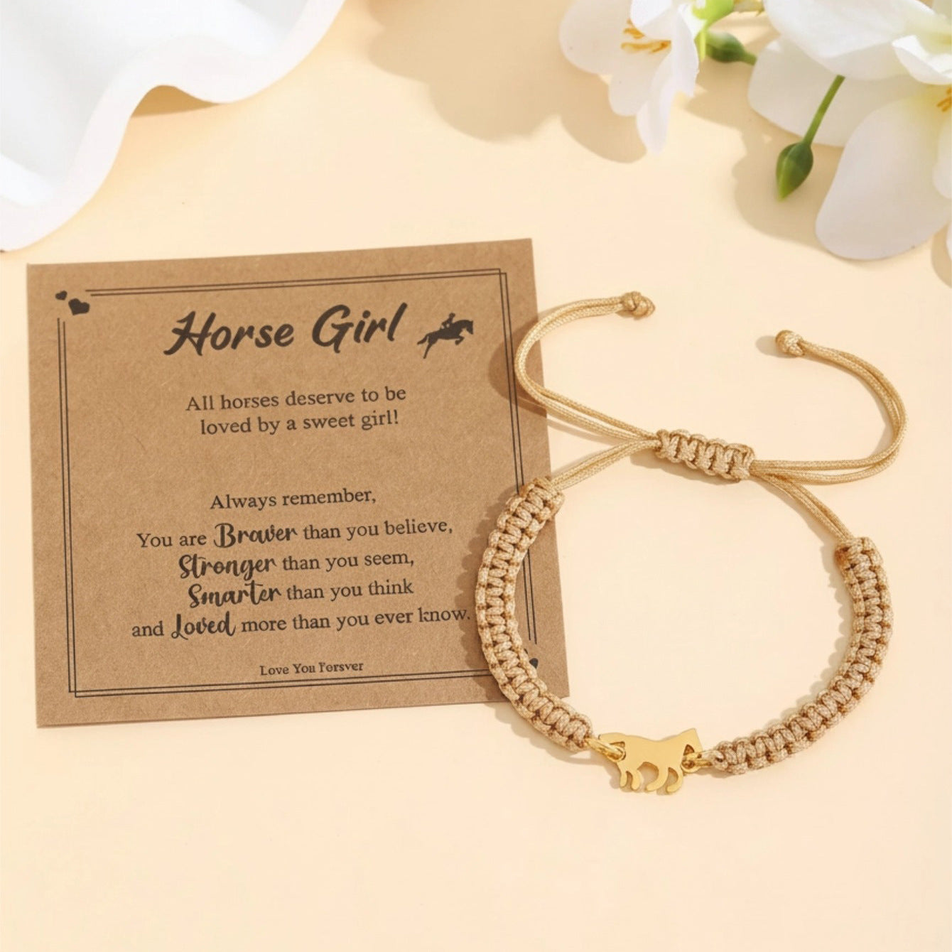 Damen Freundschaftsarmband mit Pferdeanhänger Shop Nory