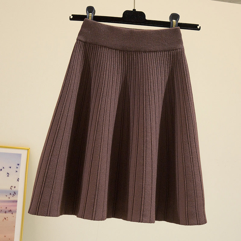 Damen Plissierter Midi-Rock mit komfortablem Gummibund Shop Nory