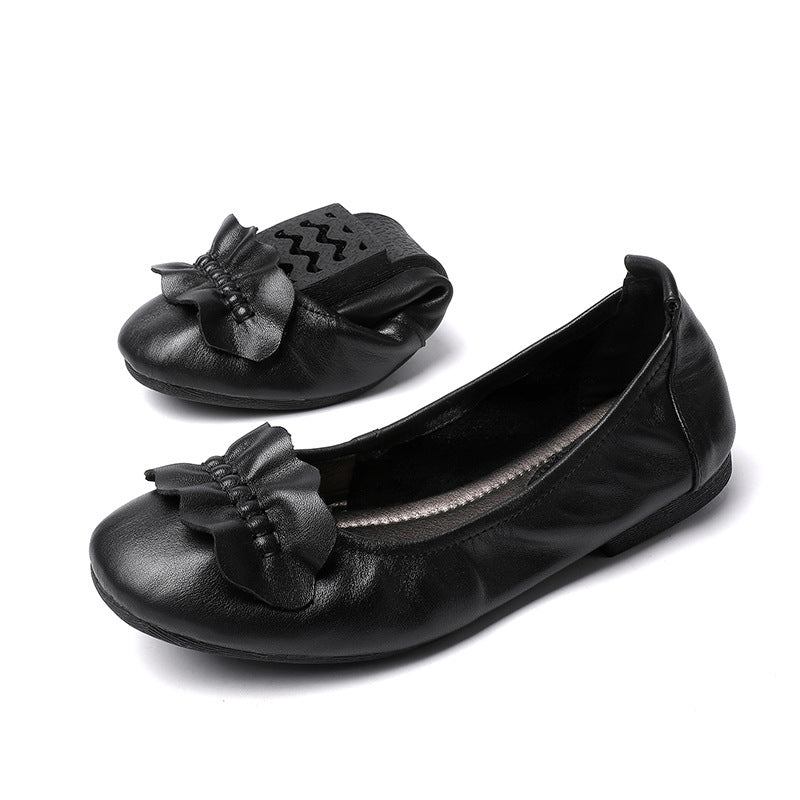 Damen Ballerinas mit dekorativem Schleifenakzent und rutschfester Sohle