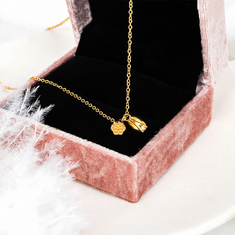 Damen feine Halskette mit symbolischem Anhänger und eleganter Gliederkette Shop Nory