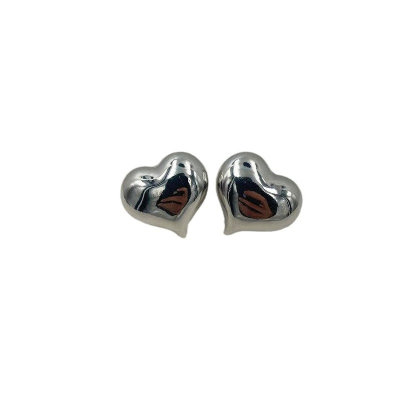 Damen Ohrstecker in Herzform aus hochwertigem Edelstahl Shop Nory