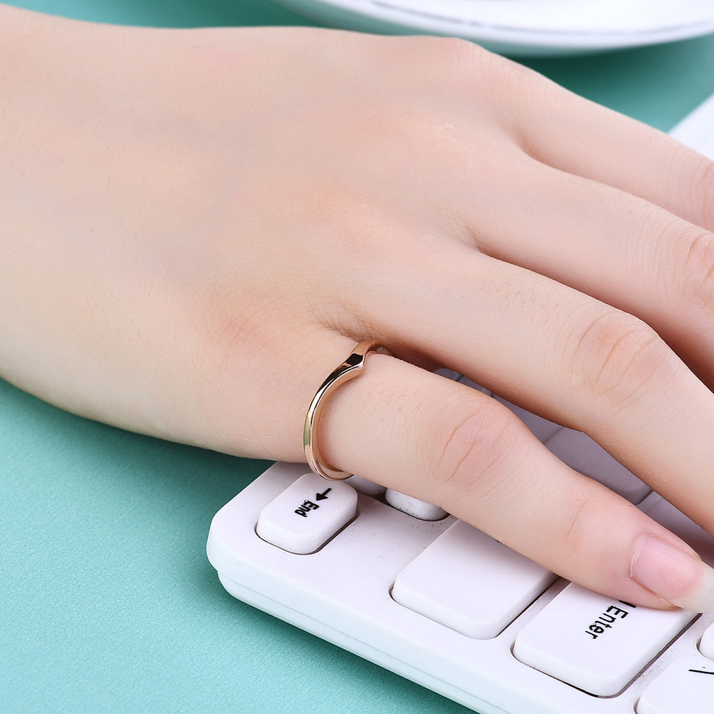 Damen Ring mit geschwungenem, minimalistischen Design Shop Nory