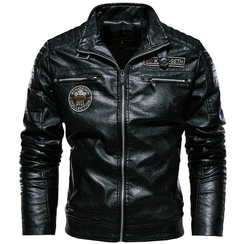 Herren Modische Bikerjacke aus Leder Shop Nory