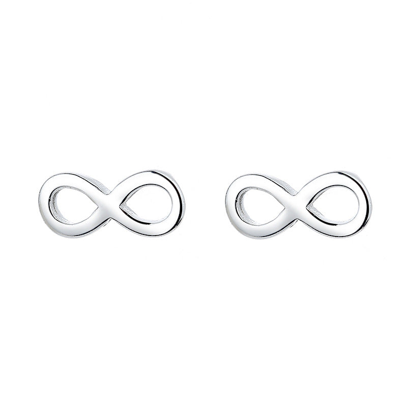 Damen Ohrringe mit unendlichem Symbol im modernen Design Shop Nory