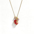Damen Halskette mit originellem Elefanten-Anhänger und bunten Charms Shop Nory