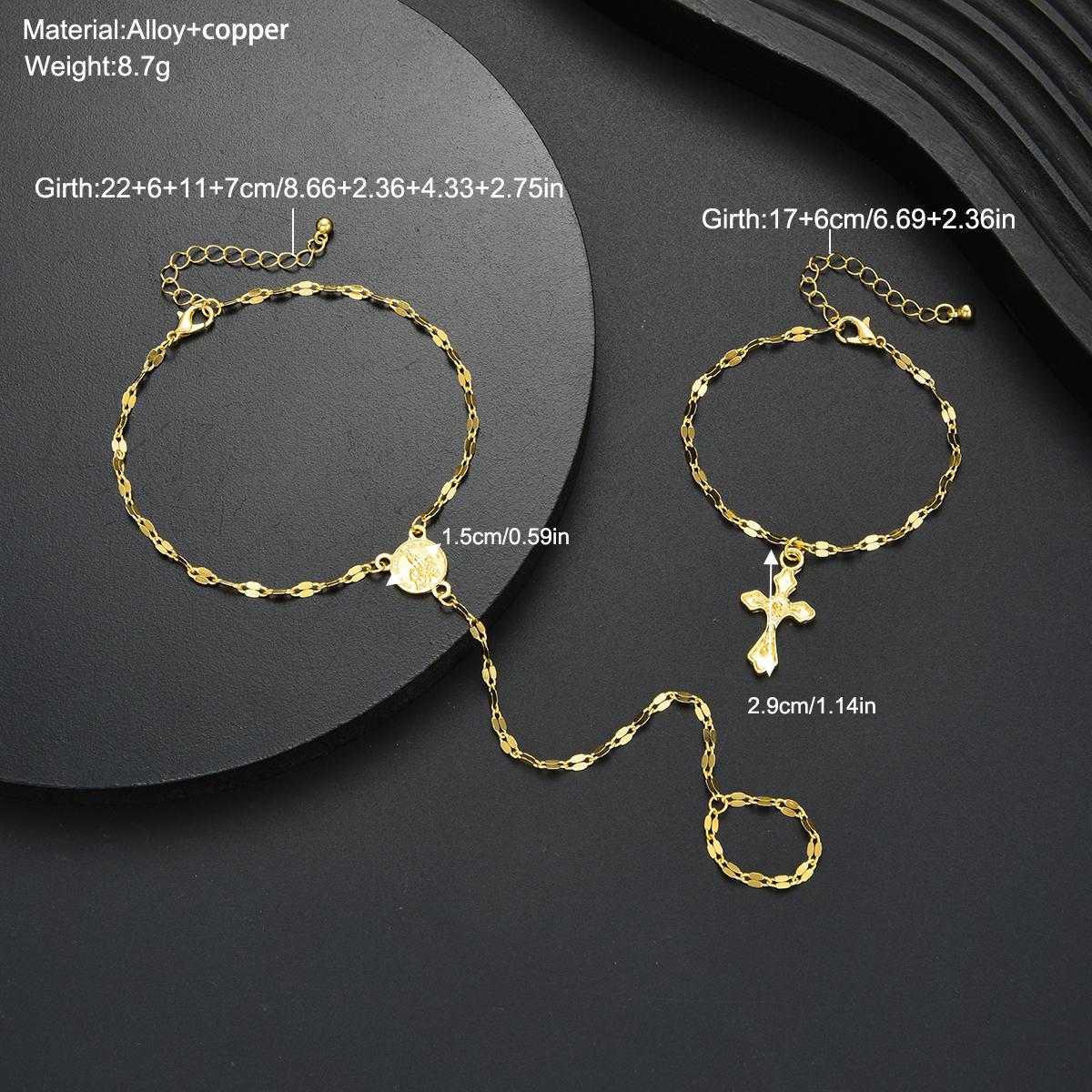 Damen Handkette aus elegantem Metall mit funkelnden Zirkonia Shop Nory