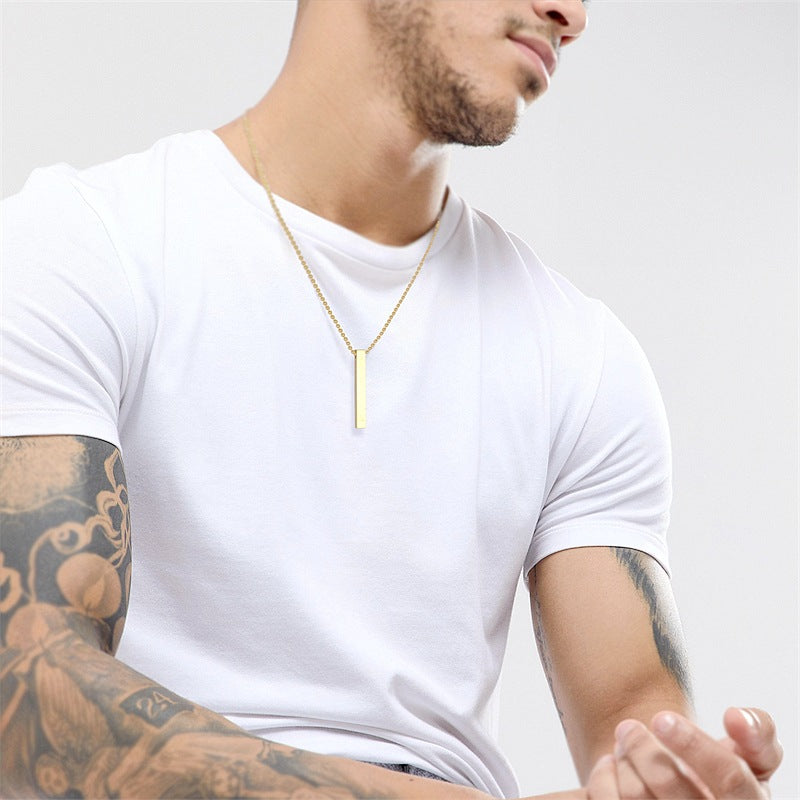 Damen Minimalistische Halskette mit rechteckigem Anhänger Shop Nory