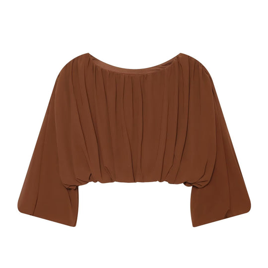 Damen Weite Palazzo-Loungehose mit elastischem Bund und fließender Faltenlegung Shop Nory