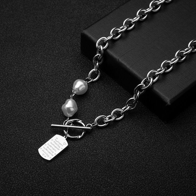 Damen Kette mit eleganten Perlen und exquisite Anhänger Shop Nory