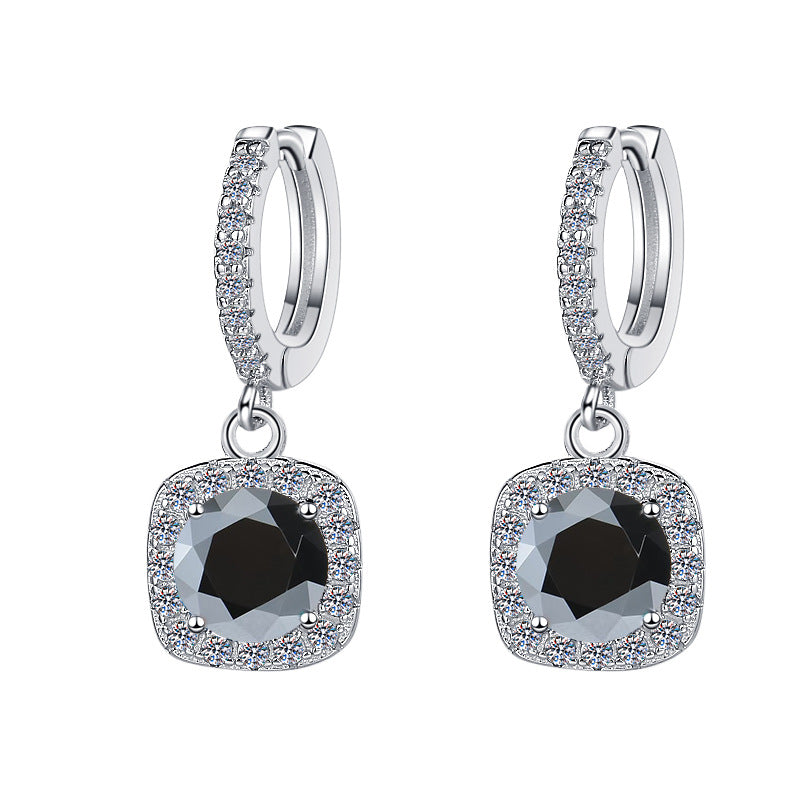 Damen Ohrhänger mit funkelnden Zirkonia und eleganter Fassung Shop Nory