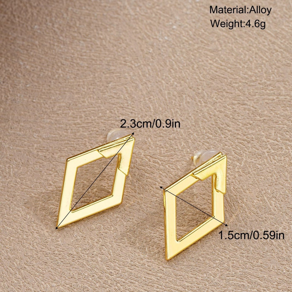 Damen moderne asymmetrische Ohrstecker mit elegantem Design Shop Nory