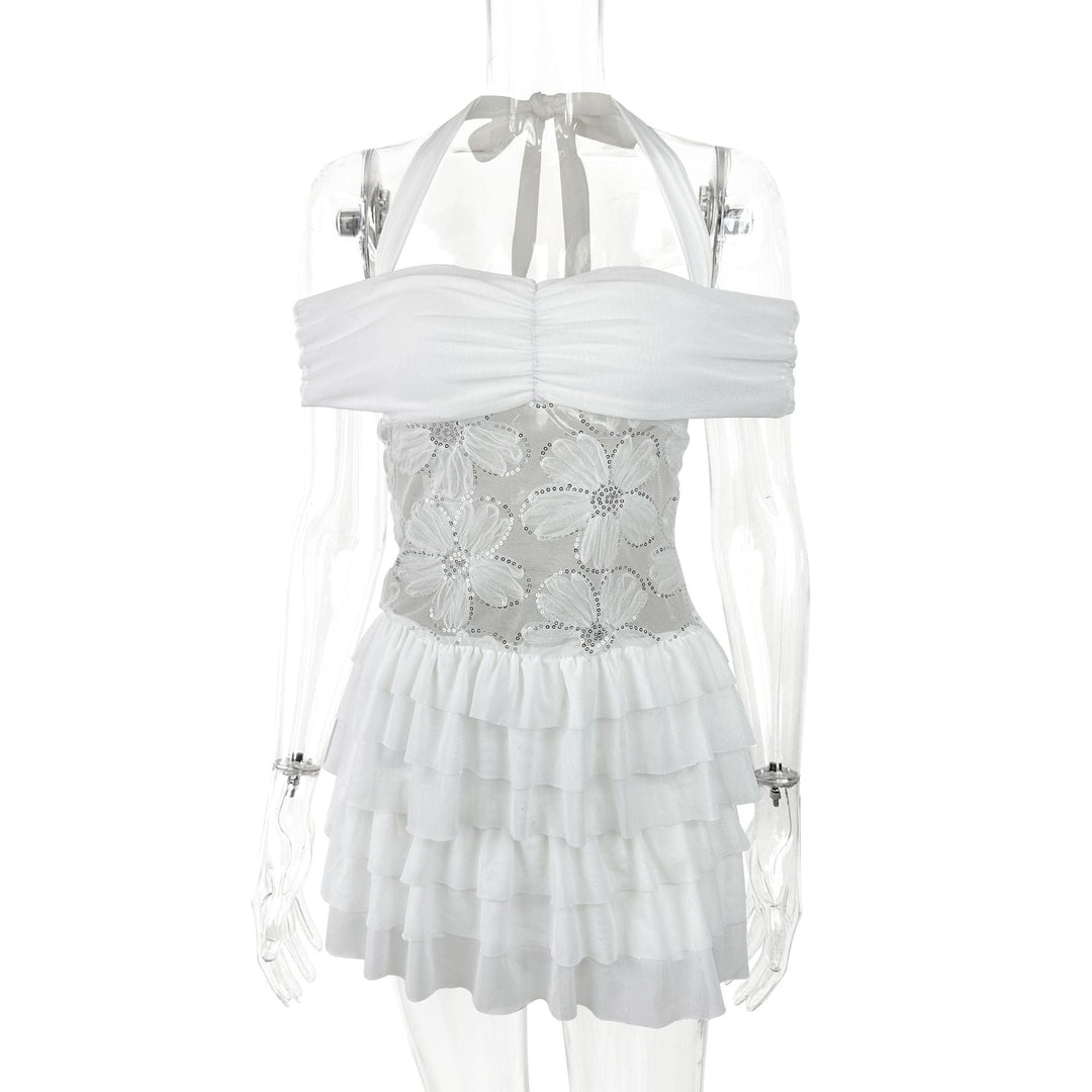 Damen Sommerliches Minikleid mit romantischen Rüschendetails