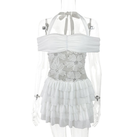Damen Sommerliches Minikleid mit romantischen Rüschendetails