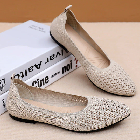 Damen Komfortable Ballerinas mit atmungsaktiver Netzstruktur und weichem Innenfutter