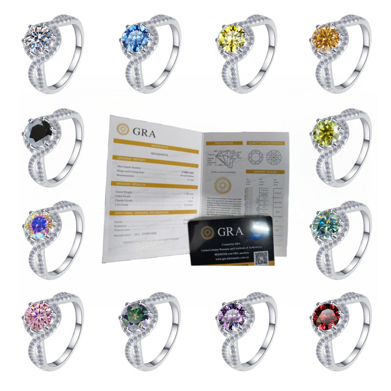 Damenring mit elegantem doppeltem Design und gediegenem Zirkonia-Besatz Shop Nory