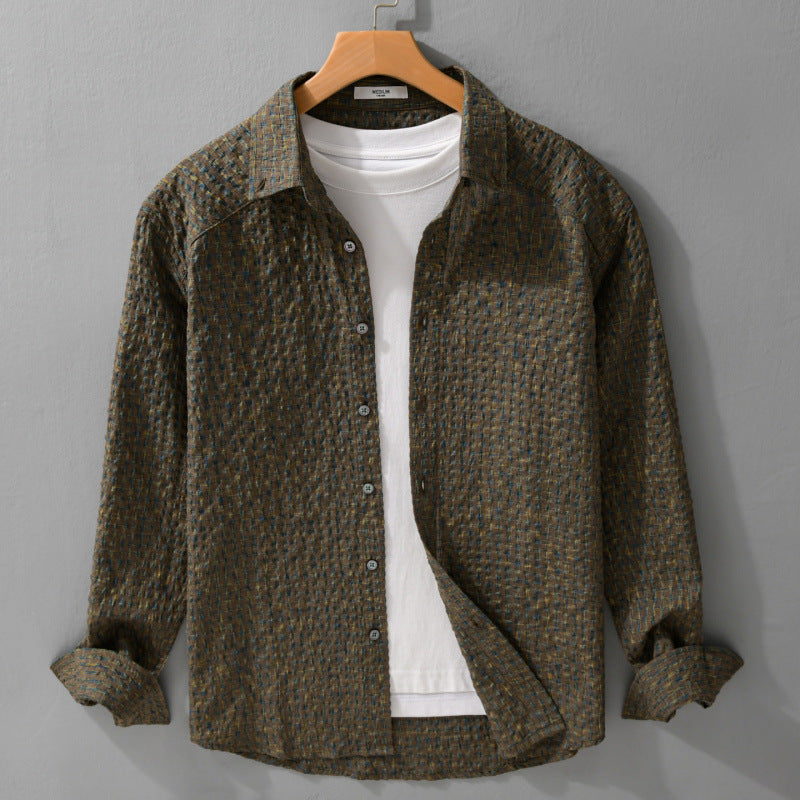 Damen Leichtes Crinkle-Karohemd im Overshirt‑Stil mit Aquarell-Check und relaxed Fit Shop Nory