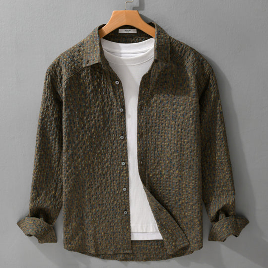 Damen Leichtes Crinkle-Karohemd im Overshirt‑Stil mit Aquarell-Check und relaxed Fit Shop Nory