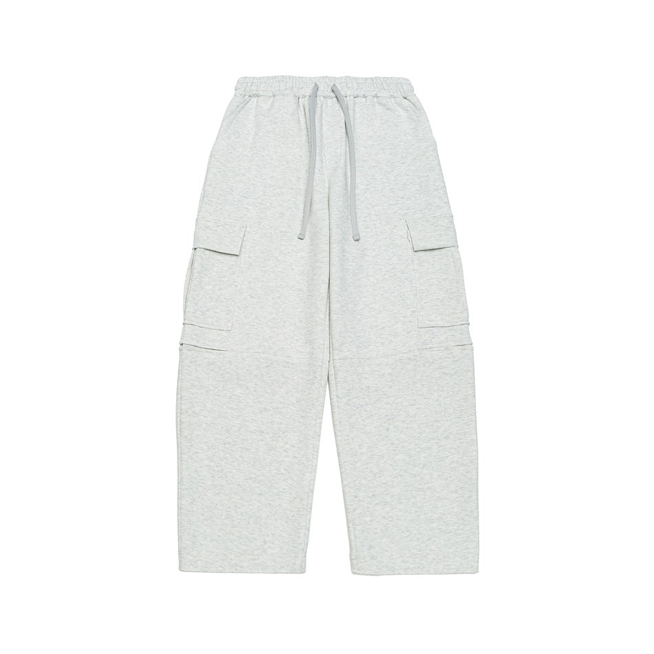 Damen Weite Cargo-Jogginghose aus French Terry mit Gummibund und aufgesetzten Klappentaschen Shop Nory