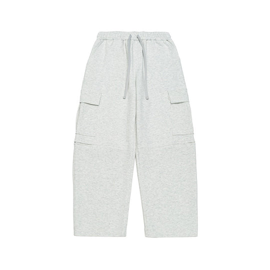 Damen Weite Cargo-Jogginghose aus French Terry mit Gummibund und aufgesetzten Klappentaschen Shop Nory