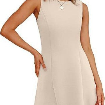 Damen ärmelloses A-Linien Kleid mit zeitlosem Schnitt