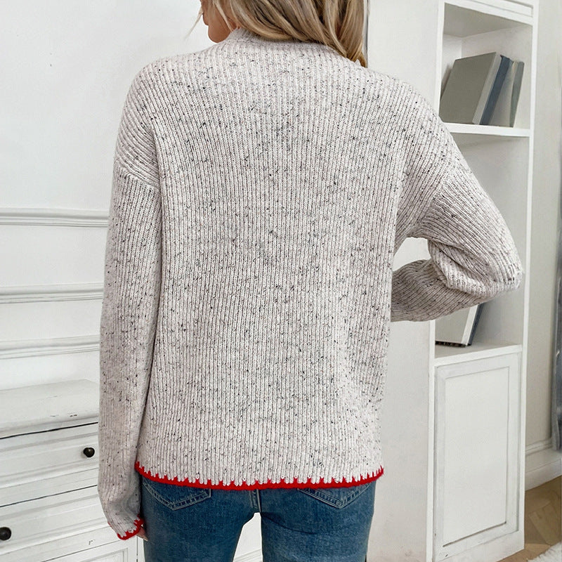 Damen Gemütlicher Pullover mit Herzen Shop Nory
