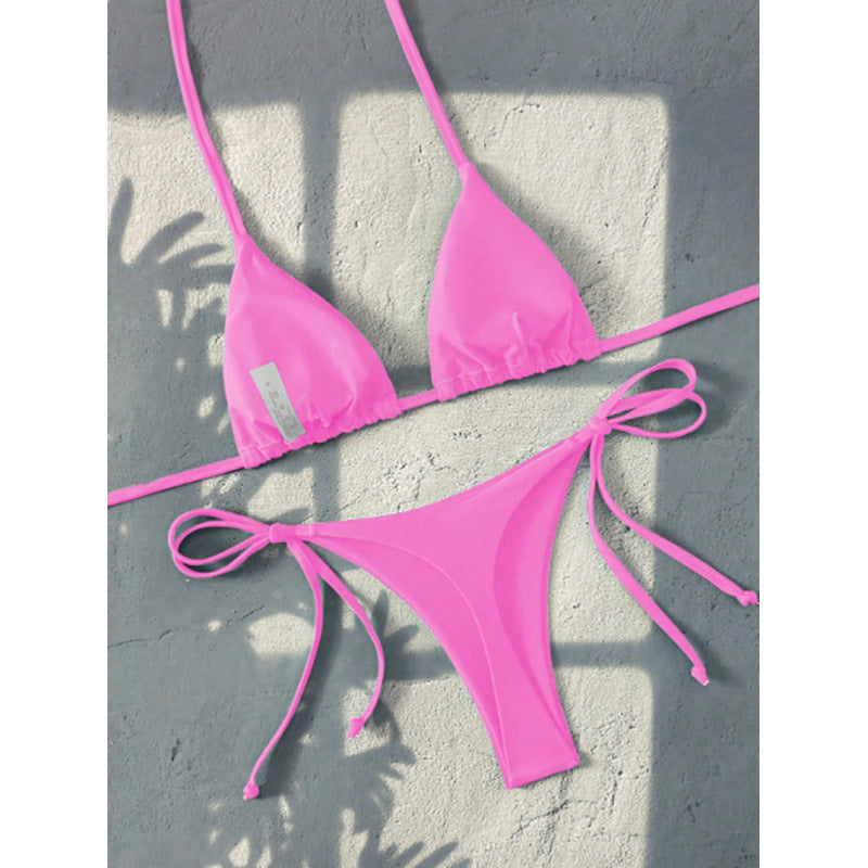 Damen Spaghetti-Träger-Bikini Set