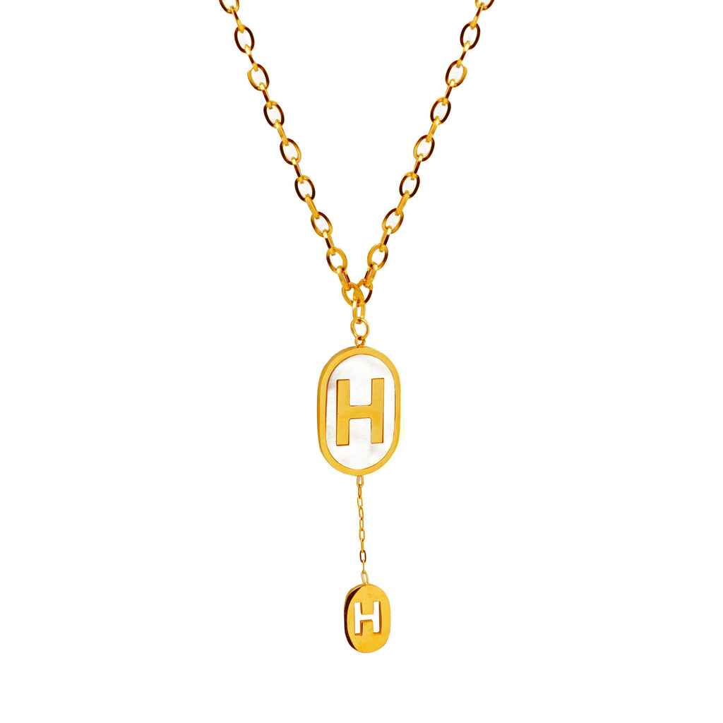 Damens personalisierte Link-Ketten-Halskette Shop Nory