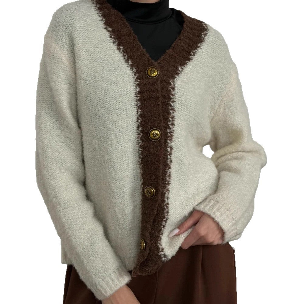 Damen Grob gestrickte Cardigan Shop Nory