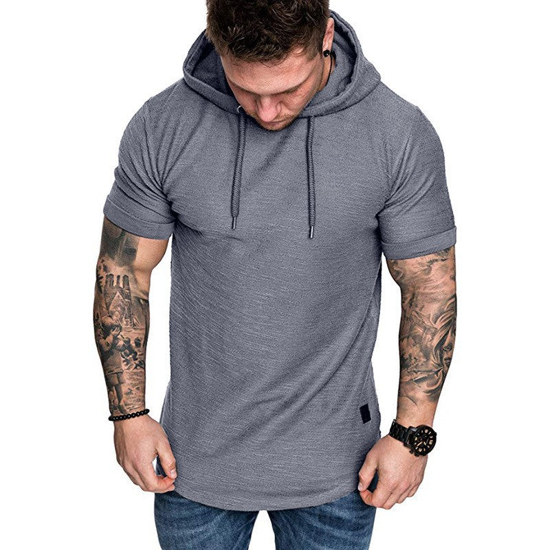 Herren Kapuzen-T-Shirt mit strukturiertem Design und lässigem Schnitt Shopnory