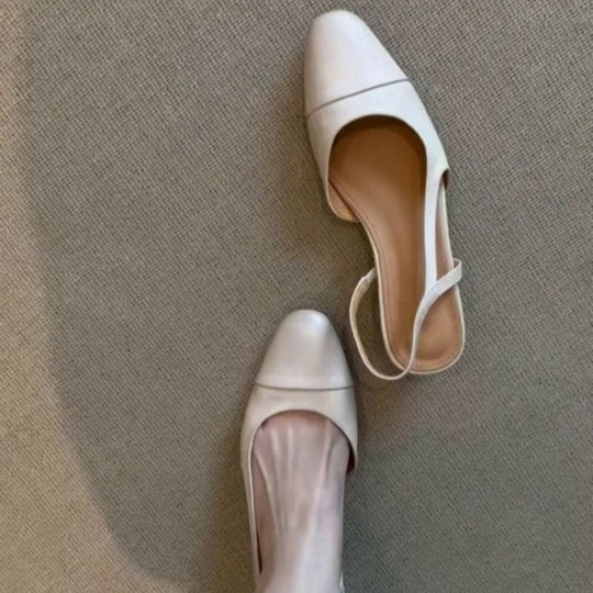 Damen Flache Slingback‑Ballerinas mit quadratischer Zehenbox und gepolstertem Komfortfußbett Shop Nory