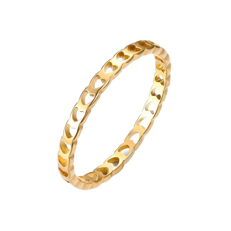 Damen Ring mit herzförmigem Durchbruchdesign Shop Nory