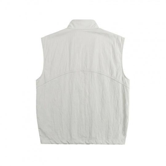 Unisex Kastenförmige wattierte Ärmellose Weste mit hohem Stehkragen, verdeckter Druckknopfleiste und Pattentaschen Shop Nory