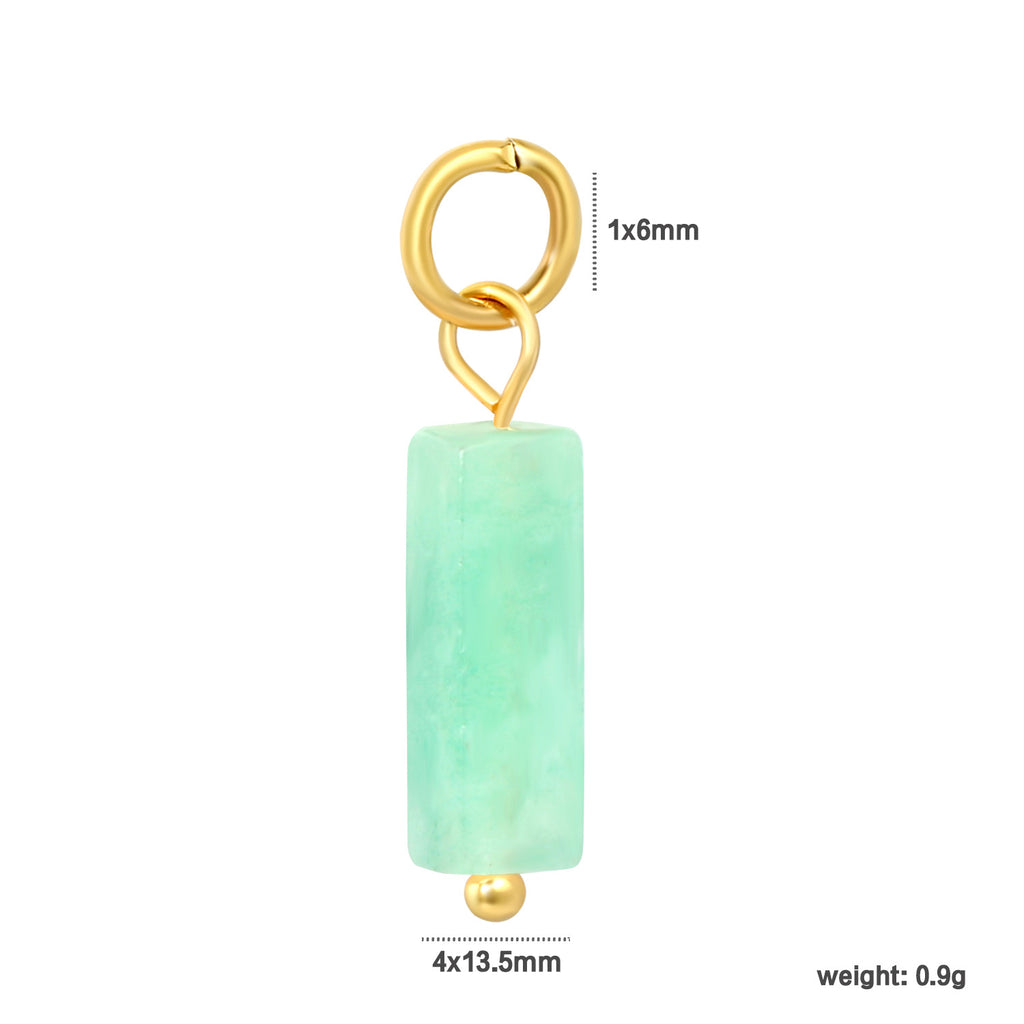 Damen Anhänger mit natürlichem Stein und goldenem Akzent Shop Nory