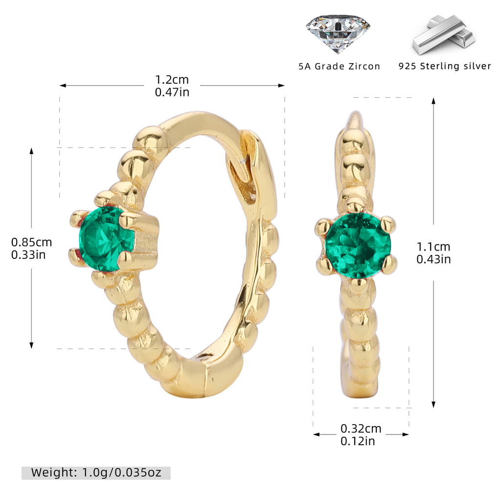 Damen Creolen mit funkelnden Zirkonstein-Akzenten und modernem Design Shop Nory